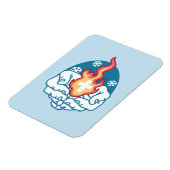 Kalte Veränderung, Feuer des Glaubens - Motivieren Magnet (Linke Seite)