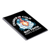 Kalte Veränderung, Feuer des Glaubens - Motivieren Notizblock (Rechte Seite)