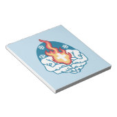 Kalte Veränderung, Feuer des Glaubens - Motivieren Notizblock (angewinkelt)