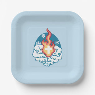 Kalte Veränderung, Feuer des Glaubens - Motivieren Pappteller