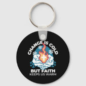 Kalte Veränderung, Feuer des Glaubens - Motivieren Schlüsselanhänger (Rückseite)