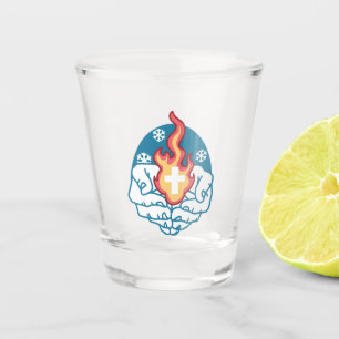 Kalte Veränderung, Feuer des Glaubens - Motivieren Schnapsglas