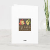 Kälte versieht die aquamarine Gruß-Karte - mit Karte (Rückseite)