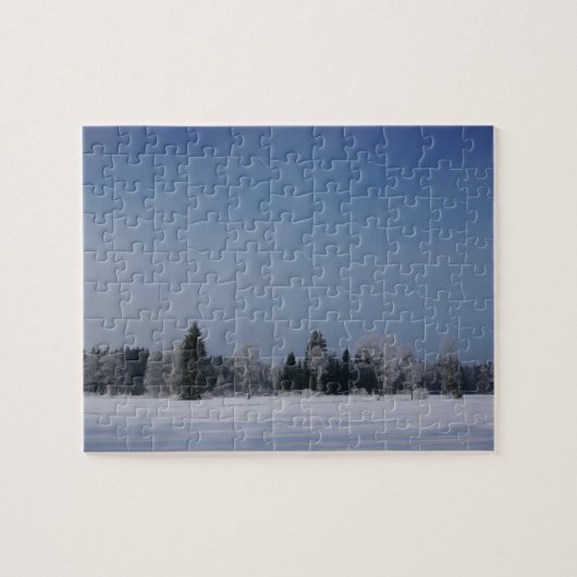 Kalte Winterlandschaft 12 Snowy Puzzle (Horizontal)