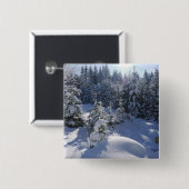 Kalte Winterlandschaft 2 Snowy Button (Vorne & Hinten)