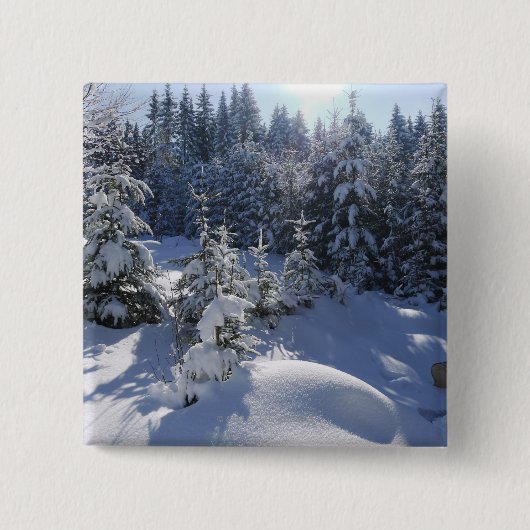 Kalte Winterlandschaft 2 Snowy Button (Vorderseite)