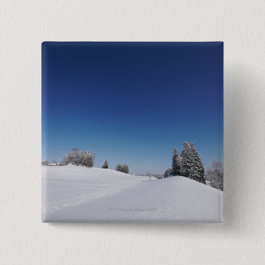 Kalte Winterlandschaft 3 Snowy Button (Vorderseite)