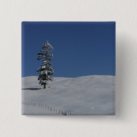 Kalte Winterlandschaft 4 Snowy Button (Vorderseite)