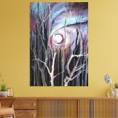 Kalte Winternacht mit Vollmondmalerei Leinwanddruck (Insitu (Wohnzimmer))