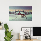 KALTE WINTERNACHT VON SHARON SHARPE POSTER (Heimbüro)