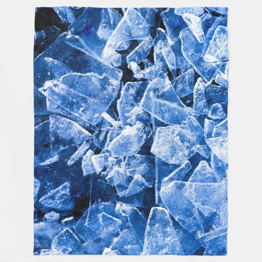 Kälteeffekt Blaues Eis Fleecedecke (Vorderseite)