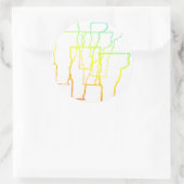 Kältegefühl Runder Aufkleber (Tasche)