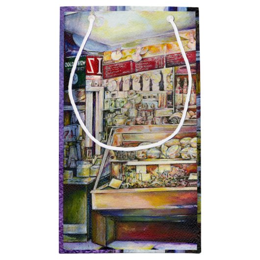 Kalter Brei in einem heißen Deli Kleine Geschenktüte (Rückseite)