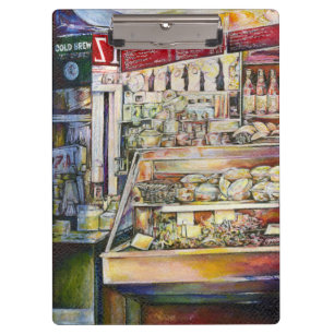 Kalter Brei in einem heißen Deli Klemmbrett