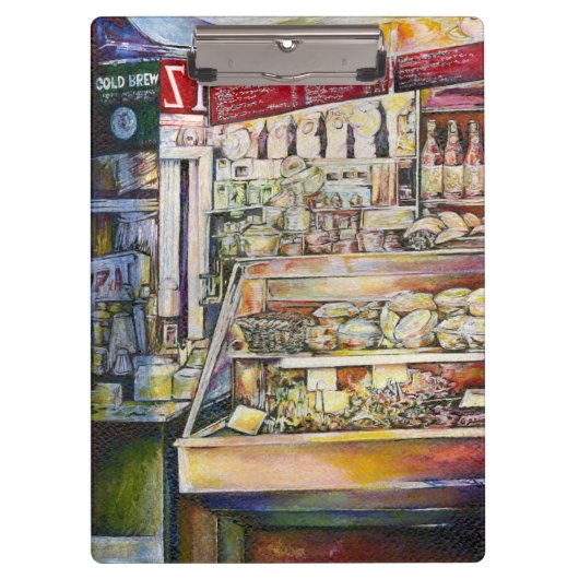 Kalter Brei in einem heißen Deli Klemmbrett (Vorderseite)