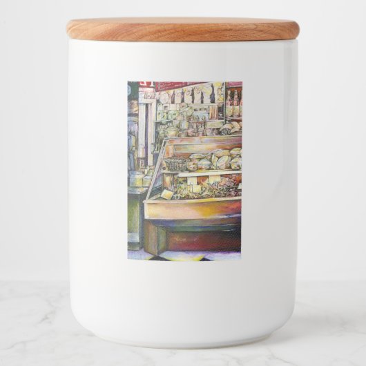 Kalter Brei in einem heißen Deli Lebensmitteletikett (Vorderseite)