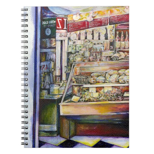 Kalter Brei in einem heißen Deli Notizblock (Vorderseite)