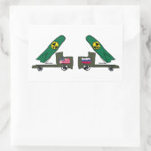 Kalter Krieg Rechteckiger Aufkleber (Tasche)