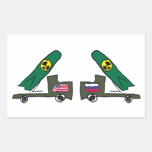 Kalter Krieg Rechteckiger Aufkleber (Vorderseite)