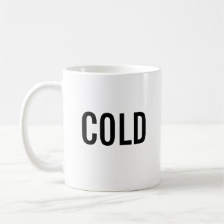 Kalter minimalistischer weißer Becher Kaffeetasse