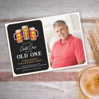 Kalter mit dem Alten Foto Bier Geburtstag
