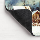 Kalter schneebedeckter Morgen Mousepad (Ecke)
