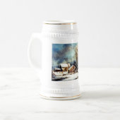 Kalter Schneevormittag Bierglas (Vorderseite Links)