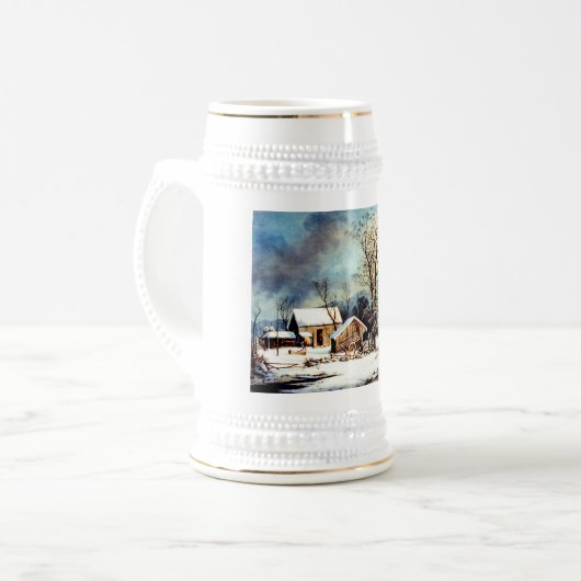 Kalter Schneevormittag Bierglas (Vorderseite Links)