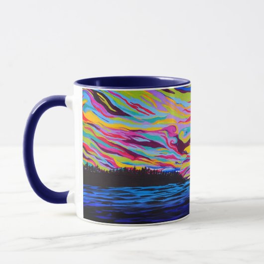 Kalter See-Sonnenuntergang Tasse (Links)