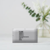 Kalter Stahl Visitenkarte (Stehend Vorderseite)