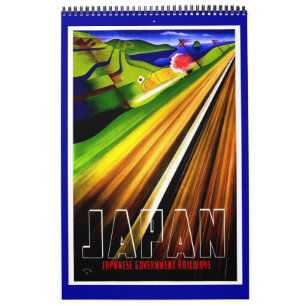 Kalter Vintage-Reiseposter Einfach Kalender