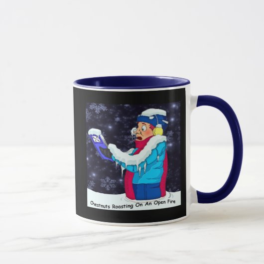 Kalter Weihnachtsliedermug Tasse (Rechts)