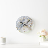 Kalter Winter-Schneemann Runde Wanduhr (Zuhause)