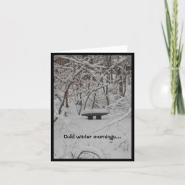 Kalter Winter und heißer Kaffee Karte