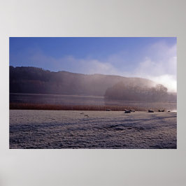 Kalter Wintermorgen Esthwai Water England Poster