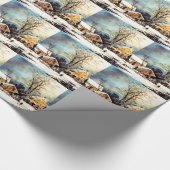 Kalter Wintermorgen Geschenkpapier (Ecke)