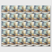 Kalter Wintermorgen Geschenkpapier (Flach)