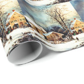 Kalter Wintermorgen Geschenkpapier (Rolleneckpunkt)