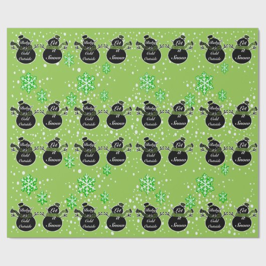 Kaltes Außenpapier mit hellgrüner Umhüllung Geschenkpapier (Flach)