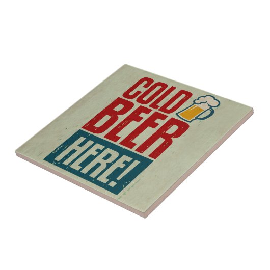 Kaltes Bier Fliese (Seite)