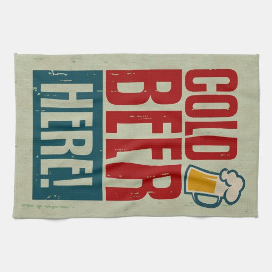 Kaltes Bier Geschirrtuch (Horizontal)