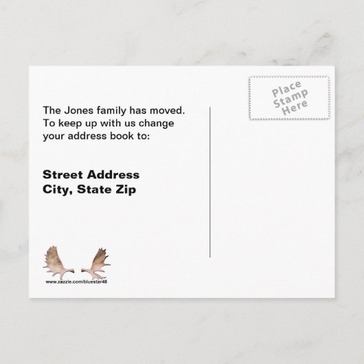 Kaltes Blaues Meer Ankündigungspostkarte (Rückseite)