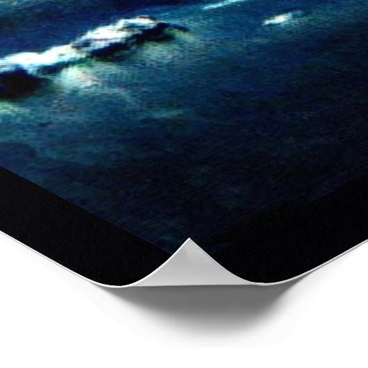 Kaltes Blaues Meer Poster (Ecke)