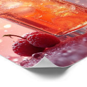 Kaltes Erfrischungsgetränk Poster (Ecke)