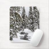 Kaltes Fluss-Fließen Yellowstone Mousepad (Mit Mouse)