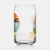 Kaltes Getränk, heißer Strand Dosenglas (Links)