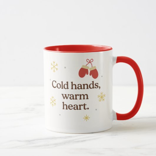 Kaltes Hände, Warmes Herz | Cozy Winter Tasse (Rechts)
