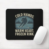 Kaltes Hände Warmes Herz Gefrorene Bahn – Eishocke Mousepad (Mit Mouse)