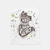 Kaltes Herz Fleecedecke (Vorderseite)