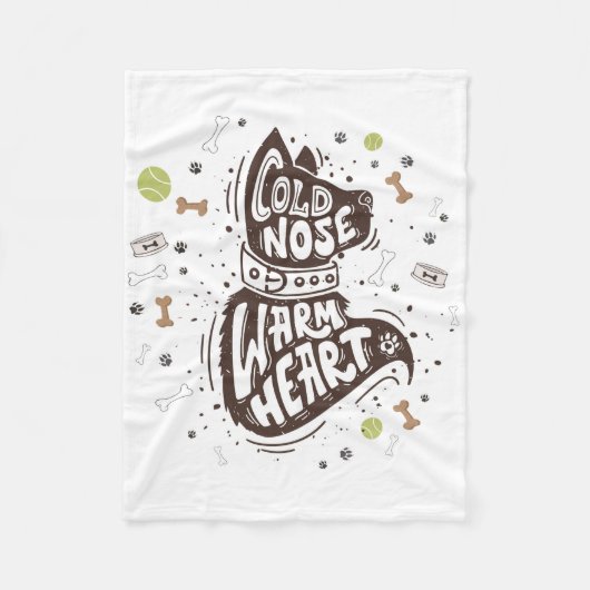 Kaltes Herz Fleecedecke (Vorderseite)